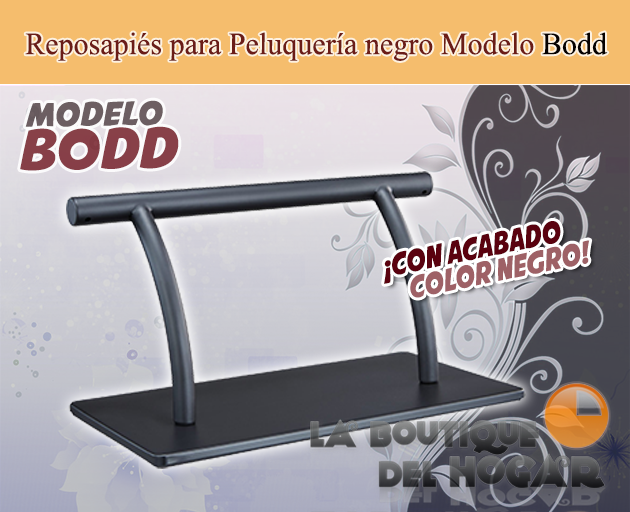 Reposapiés de Peluquería de acero inoxidable mate con forma curvada Modelo Bodd