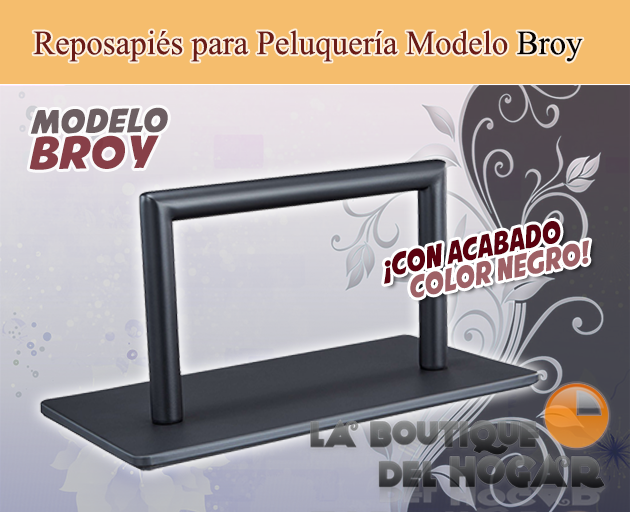 Reposapiés de Peluquería de acero inoxidable mate con forma cuadrada Modelo Broy