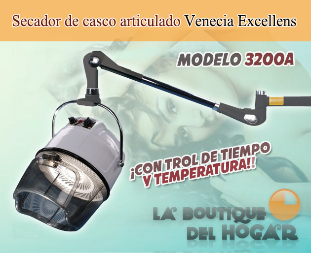 Secador de casco articulado regulable Modelo Venecia Excellens 3200A