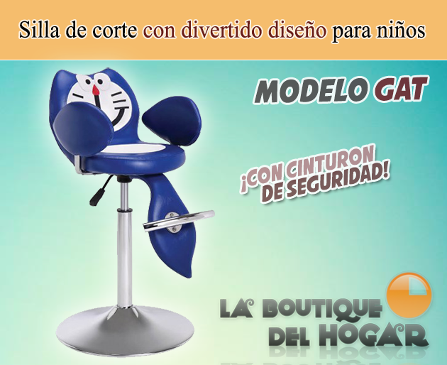 Silla hidráulica de Peluquería con divertido diseño para niños Modelo Gat