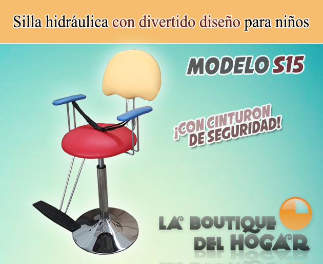 Silla hidráulica de Peluquería con divertido diseño para niños Modelo S15