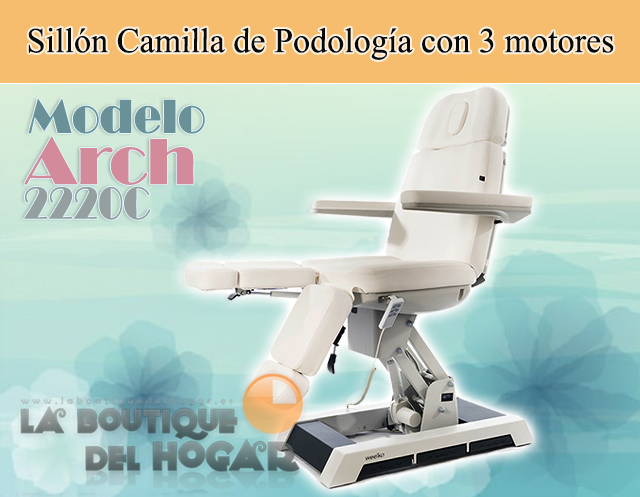 Sillón Podología Gama Alta de 3 motores con agujero facial Arch Modelo 2220C.3.A26