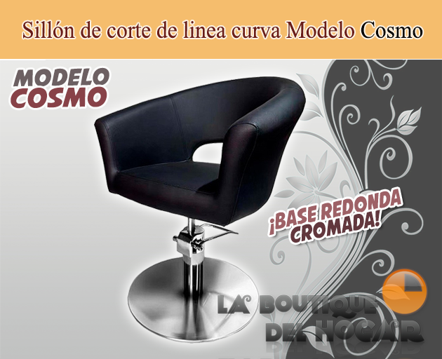 Sillón hidráulico de corte de linea curva con reposabrazos Modelo Cosmo