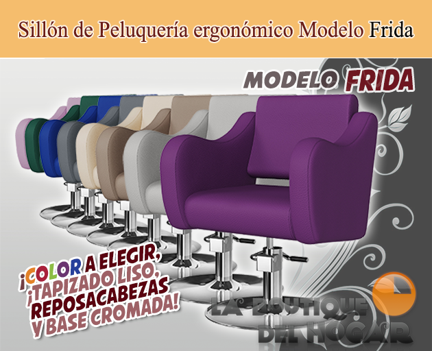 Sillón hidráulico de corte con costuras y reposabrazos Modelo Frida