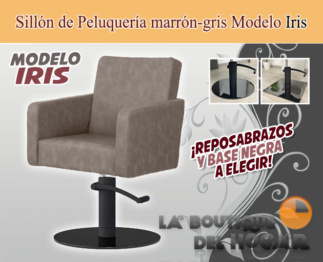 Sillón hidráulico de corte con costuras y reposabrazos Modelo Iris