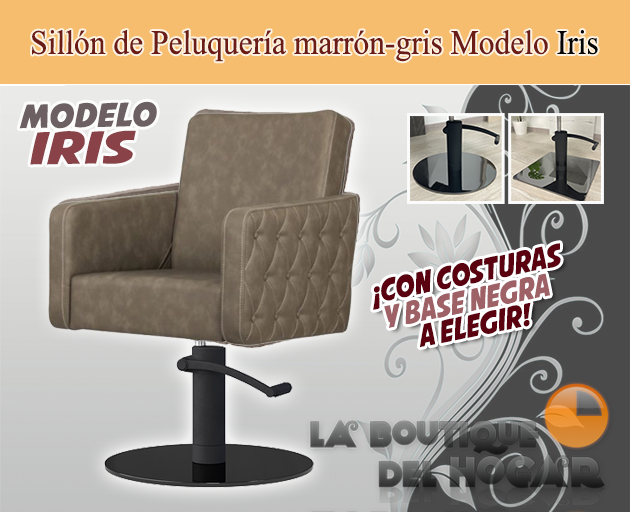 Sillón hidráulico de corte con costuras y reposabrazos Modelo Iris