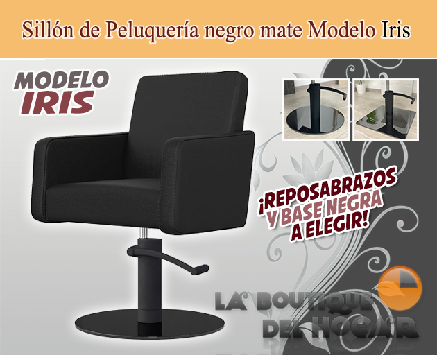 Sillón hidráulico de corte con costuras y reposabrazos Modelo Iris