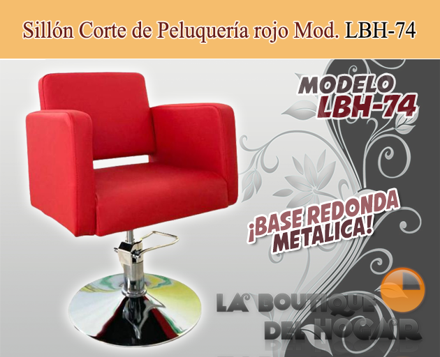 Sillón corte peluquería hidráulico Modelo LBH-74R