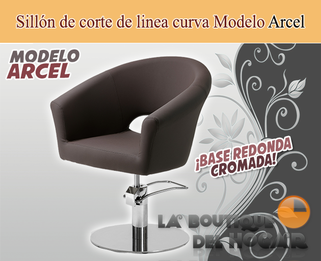 Sillón hidráulico de corte de linea curva con reposabrazos Modelo Arcel