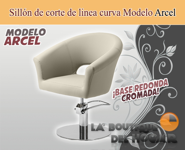 Sillón hidráulico de corte de linea curva con reposabrazos Modelo Arcel