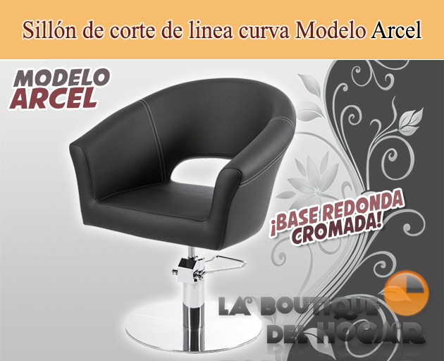 Sillón hidráulico de corte de linea curva con reposabrazos Modelo Arcel