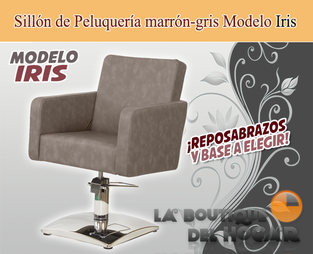 Sillón hidráulico de corte con costuras y reposabrazos Modelo Iris