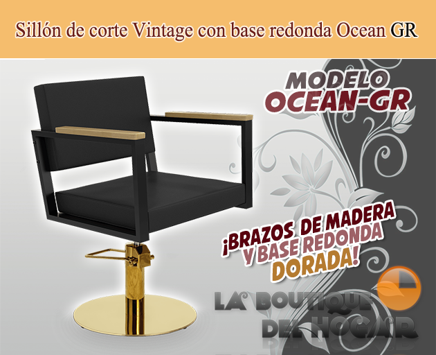 Sillón hidráulico de corte Vintage modelo Ocean B GR