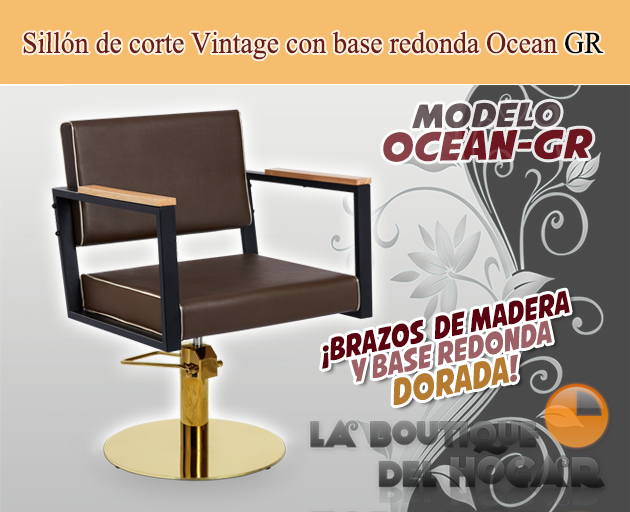 Sillón hidráulico de corte Vintage modelo Ocean GR