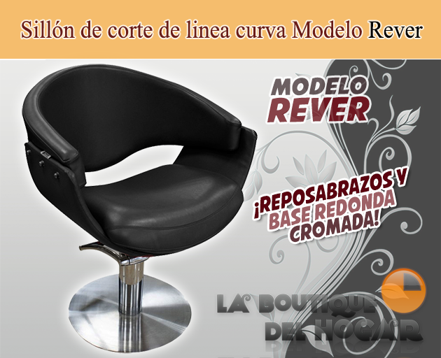 Sillón hidráulico de linea redonda con reposabrazos Rever