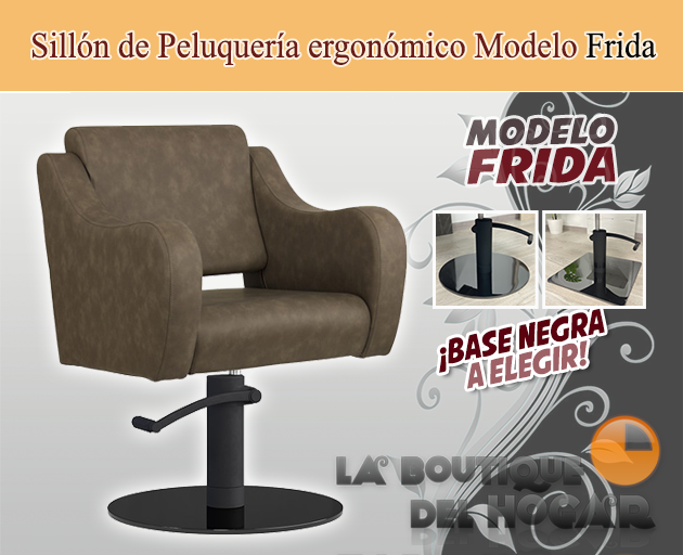 Sillón hidráulico de corte con costuras y reposabrazos Modelo Frida