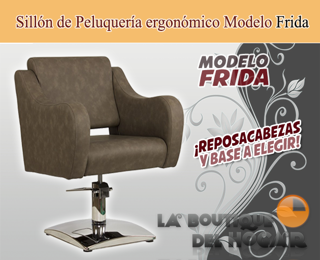 Sillón hidráulico de corte con costuras y reposabrazos Modelo Frida