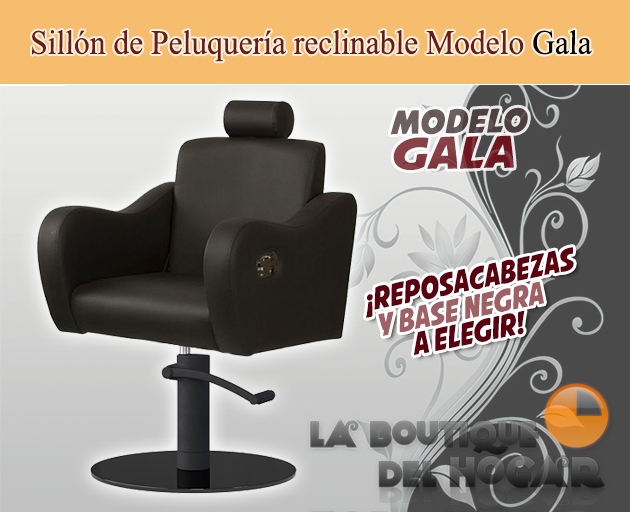 Sillón hidráulico de corte con costuras y reposabrazos Modelo Gala
