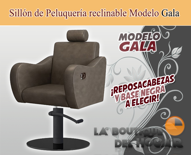 Sillón hidráulico de corte con costuras y reposabrazos Modelo Gala
