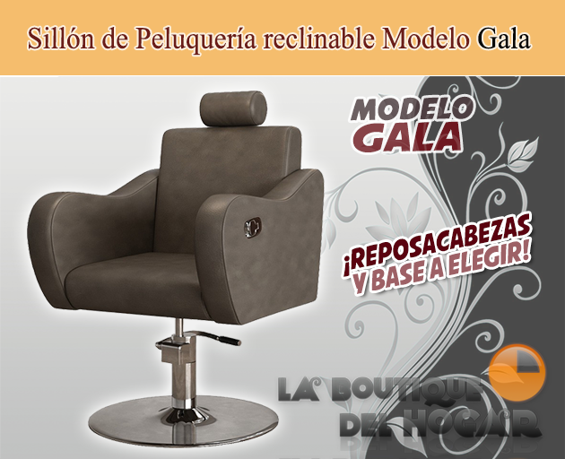 Sillón hidráulico de corte con costuras y reposabrazos Modelo Gala