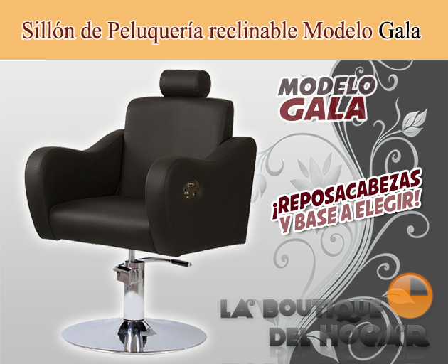 Sillón hidráulico de corte con costuras y reposabrazos Modelo Gala