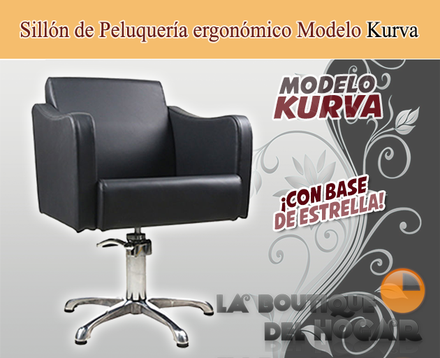 Sillón hidráulico de corte con costuras y reposabrazos Modelo Frida