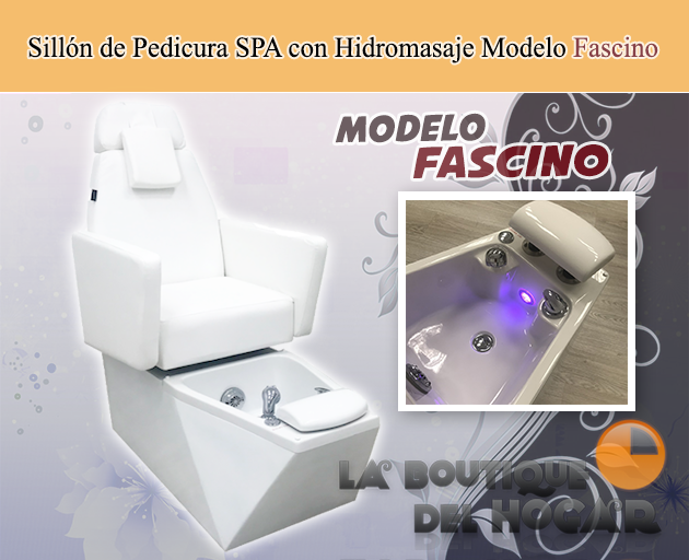 Sillón de Pedicura SPA tapizado en PU con Hidromasaje Modelo Fascino