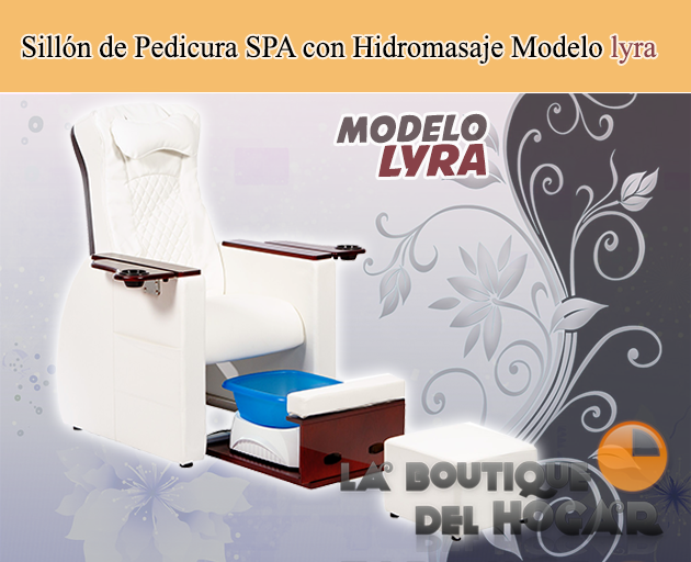 Sillón de Pedicura SPA tapizado en PU con Hidromasaje Modelo Fascino