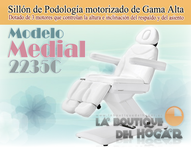 Sillón de Podología motorizado de Gama Alta Modelo Medial 2235C 