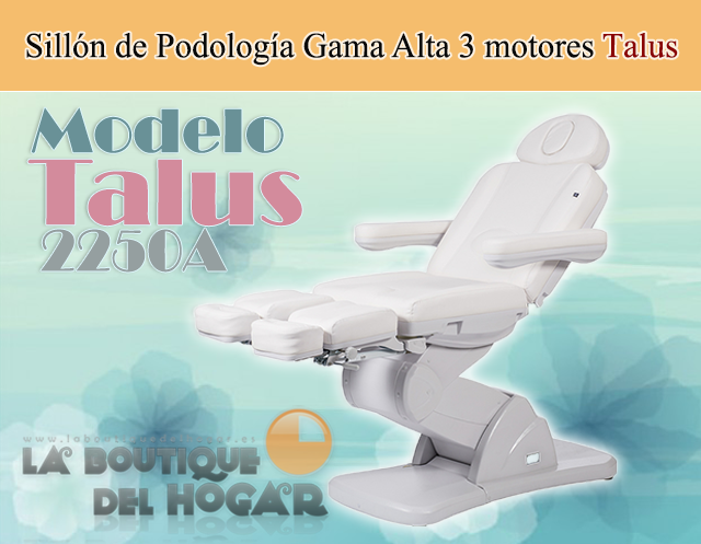 Sillón Podología Gama Alta de 3 motores con agujero facial Modelo Talus 2250A