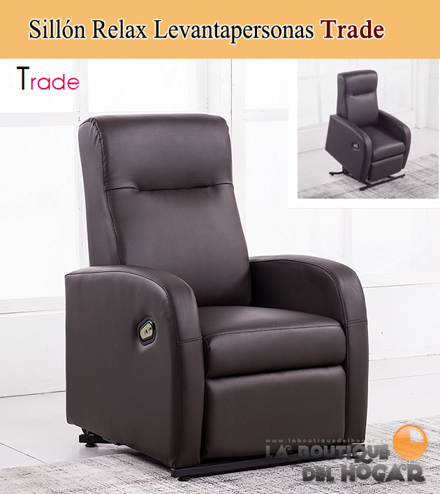 Sillón Relax Levantapersonas en Polipiel Modelo Trade