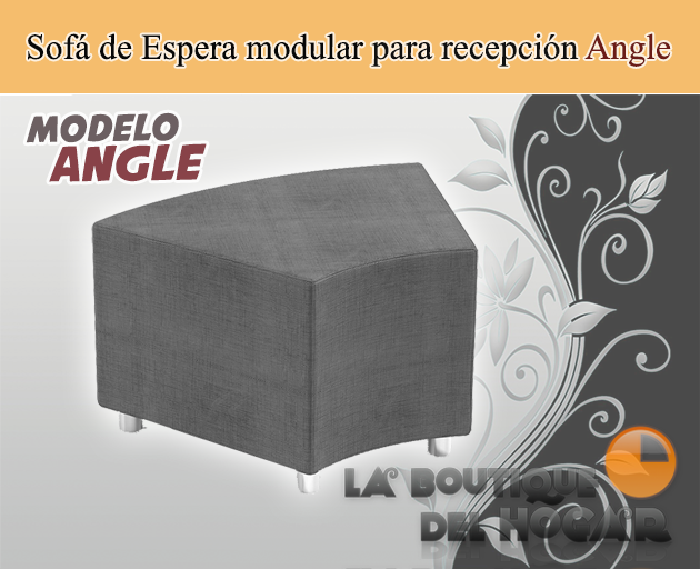 Sofá de espera para recepción Angle - color gris