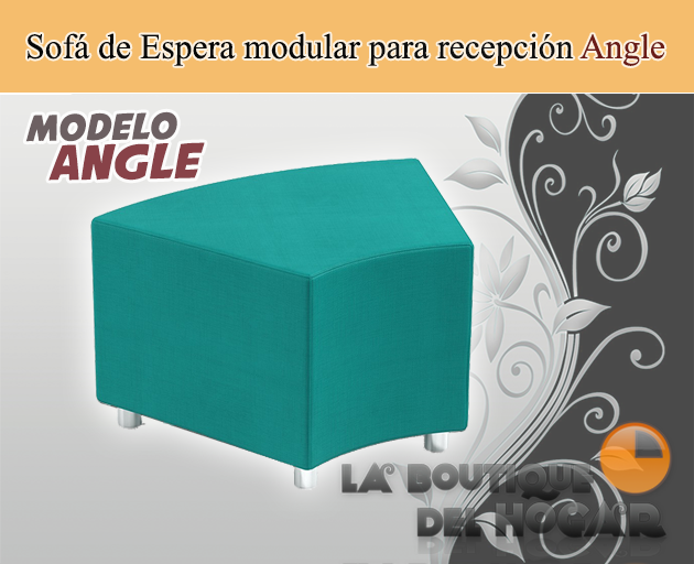 Sofá de espera para recepción Angle - color turquesa