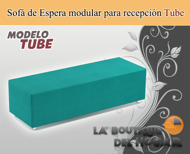 Sofá de espera para recepción Tube - color turquesa