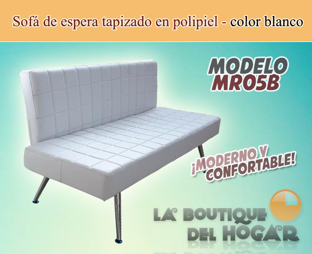Sofá de espera para recepción Eco Modelo MR05B - color blanco