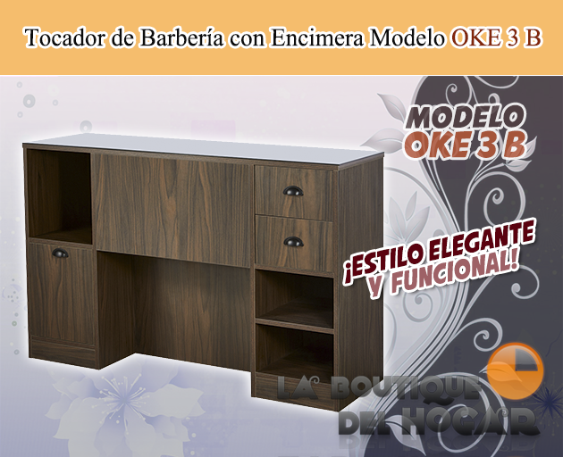 Tocador de Barbería Vintage con Lavacabezas Modelo OKE 3 B