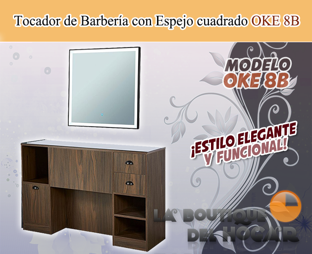 Tocador de Barbería Vintage con Lavacabezas Modelo OKE 8 B