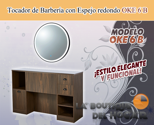 Tocador de Barbería Vintage con Lavacabezas Modelo OKE 6 B