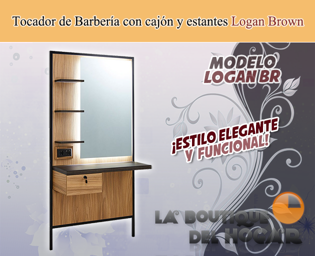 Tocador de Barbería Modelo Logan