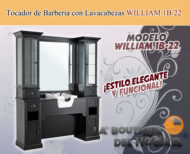 Tocadores de Barbería Vintage Modelo WILLIAM 1B/22