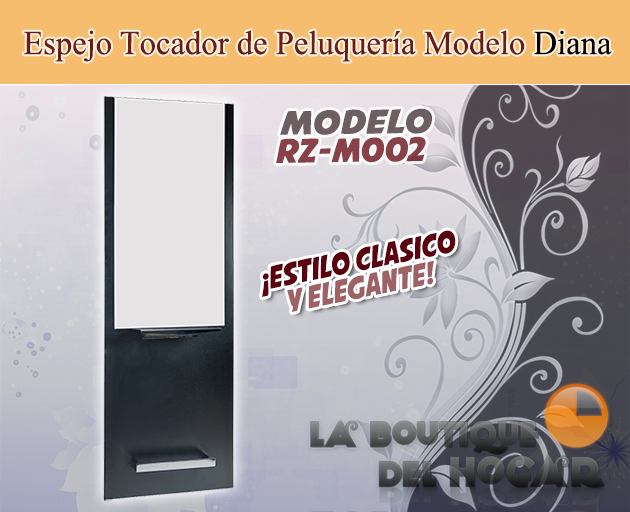 Tocador de Peluquería estilo Clásico con espejo Diana Modelo RZ-M002