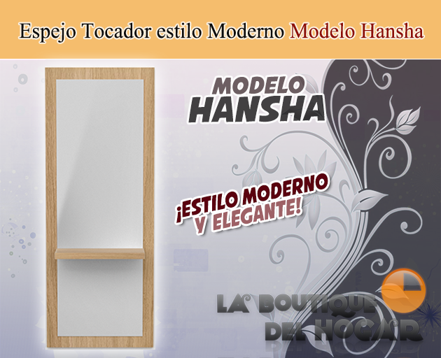Tocador de Peluquería estilo Moderno con espejo Modelo Hansha