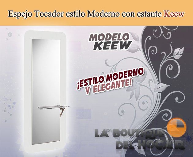 Tocador de Peluquería estilo Moderno con espejo Modelo Keew