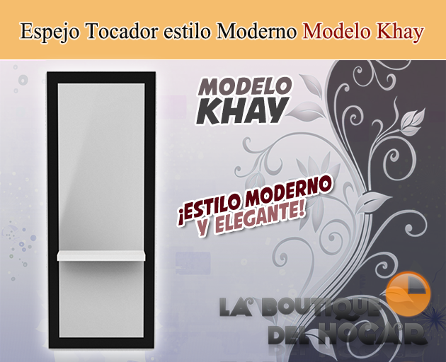 Tocador de Peluquería estilo Moderno con espejo Modelo Khay