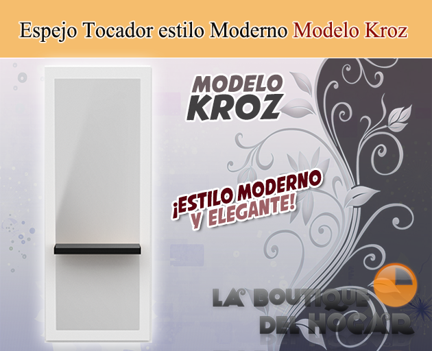 Tocador de Peluquería estilo Moderno con espejo Modelo Kroz
