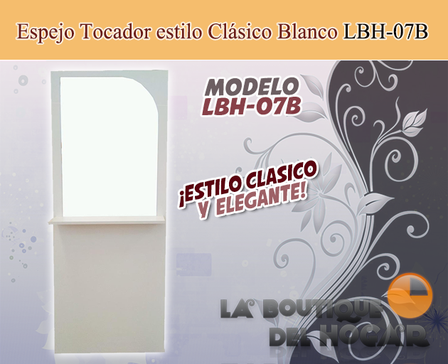 Tocador de Peluquería estilo Clásico con espejo Modelo LBH-07B