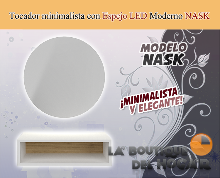 Tocador de Peluquería estilo Moderno con espejo Modelo NASK