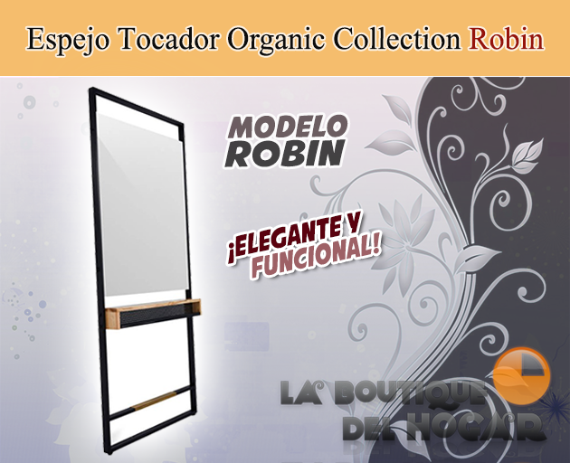 Tocador de Peluquería con espejo Organic Collection Modelo Robin
