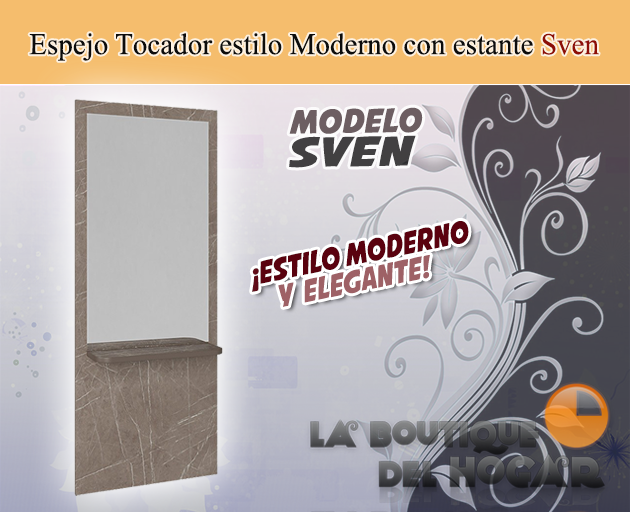 Tocador de Peluquería estilo Clásico con espejo Modelo Sven