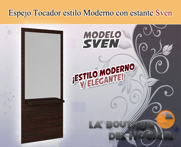 Tocador de Peluquería estilo Clásico con espejo Modelo Sven